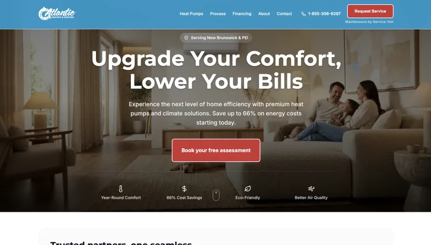 Atlantic Heating & Cooling website