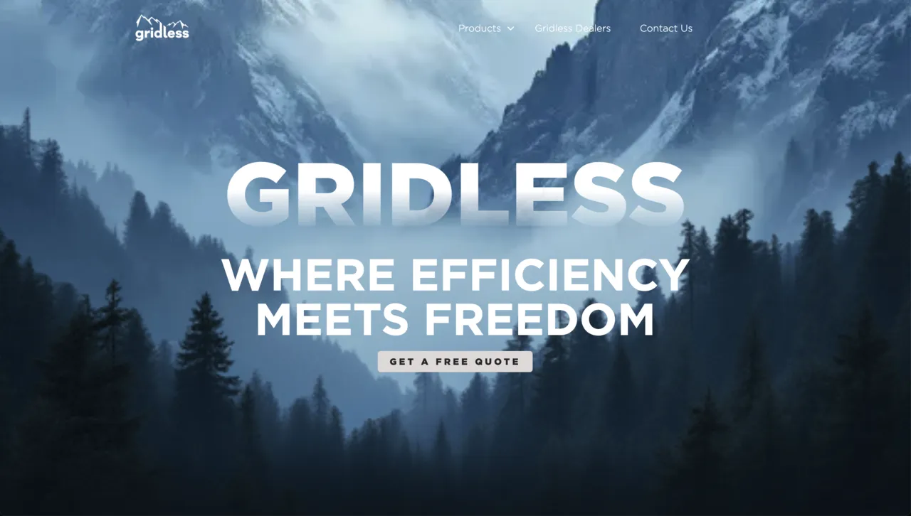 Gridless sustainable energy website