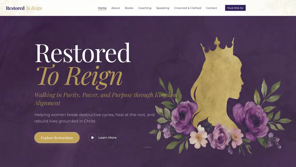 Restored To Reign apparel website